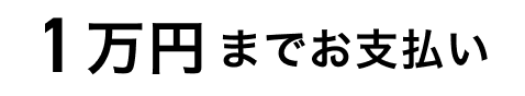 1万円までお支払い